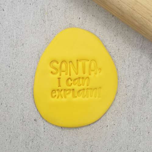 Cookie Stamp Embosser - Santa I Can Explain - Click Image to Close